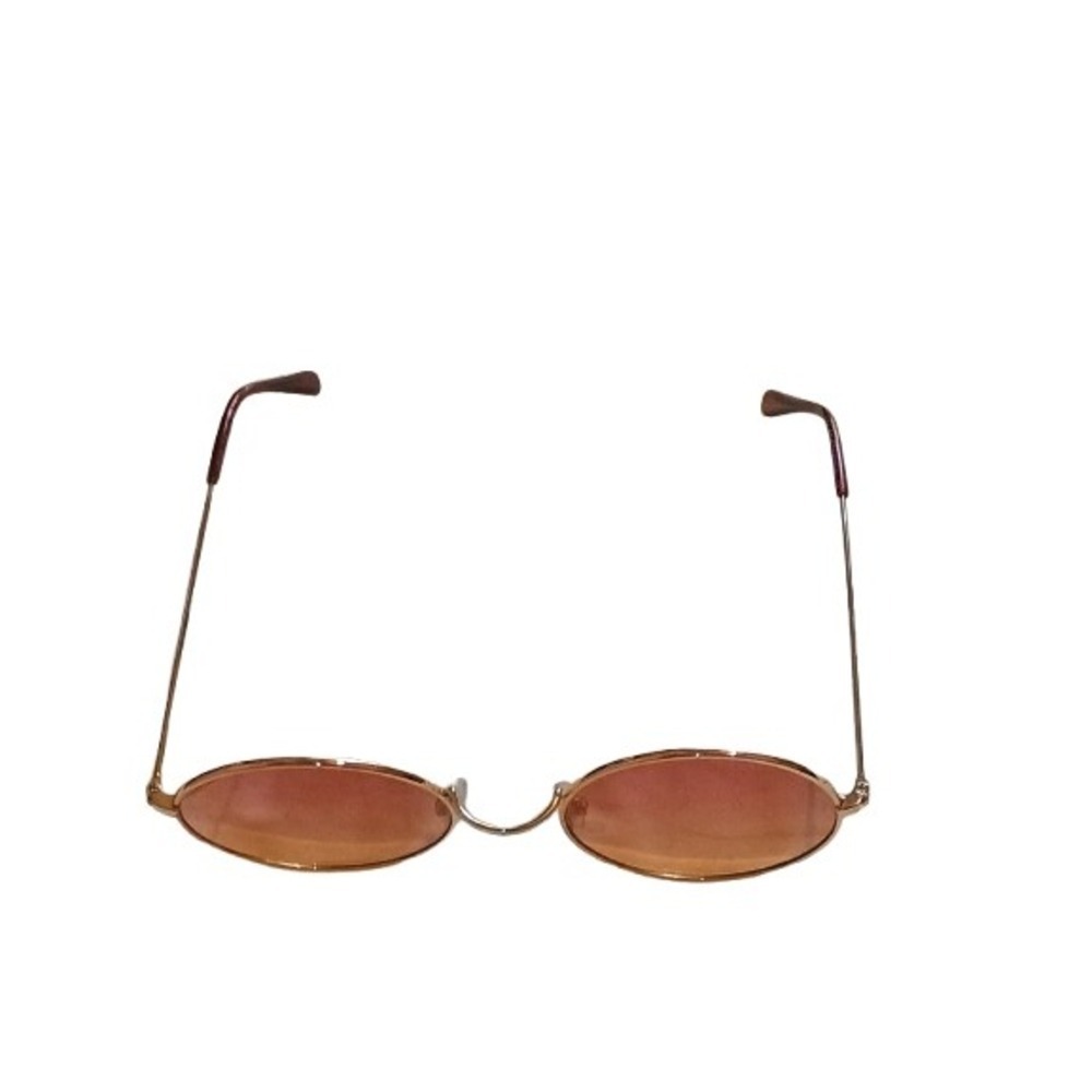 Round Sunglasses Rose Gold Frame Pinky Peach Ombre Lens Women's Fashion Frames - Picture 4 of 5